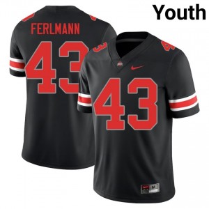 Buckeyes John Ferlmann #43 Black Youth University Jersey | Essential Stitched Football Uniform 22797551