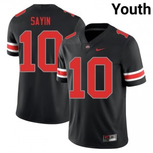 Buckeyes Julian Sayin #10 Black Youth NCAA Jersey | Officially Licensed Stitched Football Uniform 30232622