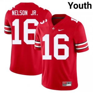 OSU Buckeyes Keenan Nelson Jr. #16 Scarlet Youth Player Jersey | Fresh Stitch Football Uniform 17836628
