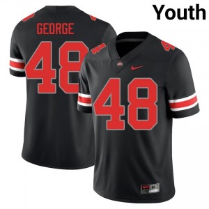 Buckeyes Logan George #48 Black Youth Player Jersey | Elite Thread Stitch Football Uniform 68395660