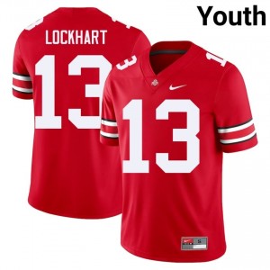 OSU Buckeyes Miles Lockhart #13 Scarlet Youth NCAA Jersey | Stitched Football Uniform 83611390