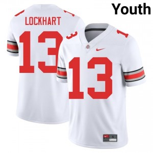 White #13 Miles Lockhart Youth Stitch Jersey | Ohio State Fresh Player Football Edition 31962239