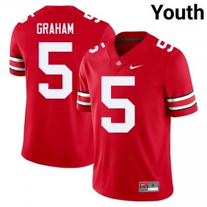 OSU Buckeyes Mylan Graham #5 Scarlet Youth University Jersey | Pro-Grade Stitched Football Uniform 12310076