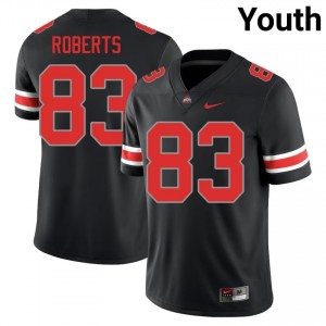 Buckeyes Nate Roberts #83 Black Youth High School Jersey | Pro Cut Embroidery Football Uniform 27372920