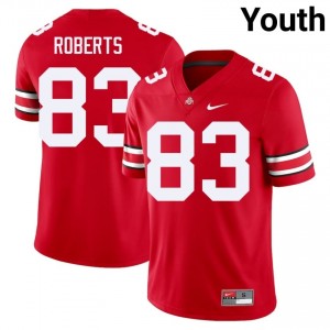 OSU Buckeyes Nate Roberts #83 Scarlet Youth College Jersey | Limited Embroidery Football Uniform 62864672