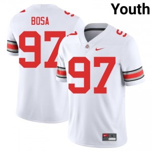 White #97 Nick Bosa Youth Embroidery Jersey | Ohio State Player College Football Edition 45101648