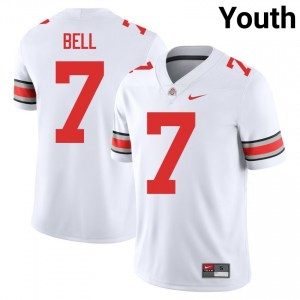 White #7 Phillip Bell Youth Embroidery Jersey | Ohio State Elite Thread High School Football Edition 28005198