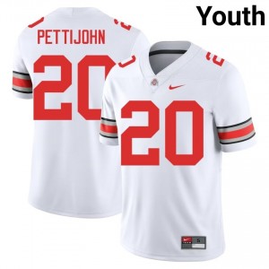 White #20 Riley Pettijohn Youth Stitch Jersey | Ohio State Classic Player Football Edition 45476431