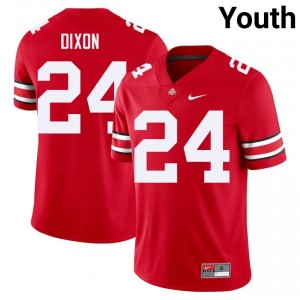 OSU Buckeyes Sam Dixon #24 Scarlet Youth University Jersey | Durable Stitched Football Uniform 35522818