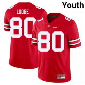 OSU Buckeyes Shawn Lodge #80 Scarlet Youth College Jersey | Fresh Embroidery Football Uniform 81292162