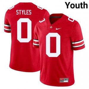 OSU Buckeyes Sonny Styles #0 Scarlet Youth NCAA Jersey | Durable Stitched Football Uniform 11195829