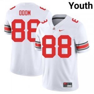 White #88 Trajen Odom Youth Embroidery Jersey | Ohio State Player High School Football Edition 76980181