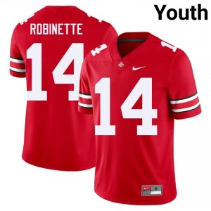 OSU Buckeyes Trey Robinette #14 Scarlet Youth NCAA Jersey | Licensed Stitched Football Uniform 65665681