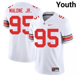 White #95 Tywone Malone Jr. Youth Stitched Jersey | Ohio State Pro Cut NCAA Football Edition 28507805