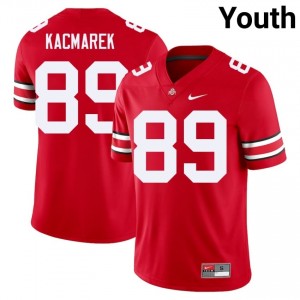 OSU Buckeyes Will Kacmarek #89 Scarlet Youth Player Jersey | Stitch Football Uniform 44211389