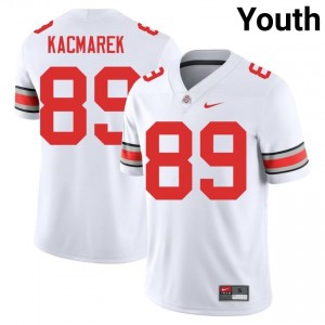 White #89 Will Kacmarek Youth Embroidery Jersey | Ohio State Fresh High School Football Edition 95917870