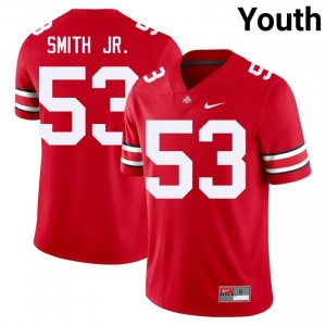 OSU Buckeyes Will Smith Jr. #53 Scarlet Youth University Jersey | Elite Thread Stitched Football Uniform 22257220