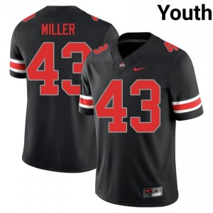 Buckeyes Amar'e Miller #43 Black Youth High School Jersey | Essential Embroidery Football Uniform 28699433