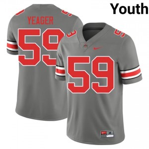 Ashton Yeager #59 Grey Youth Stitched Jersey | Licensed OSU University Football Gear 63538031