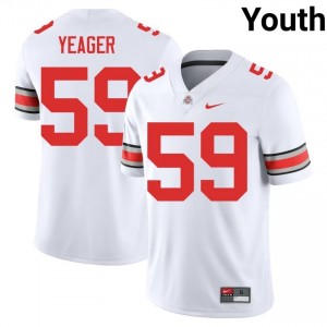White #59 Ashton Yeager Youth Embroidery Jersey | Ohio State Elite High School Football Edition 76250871