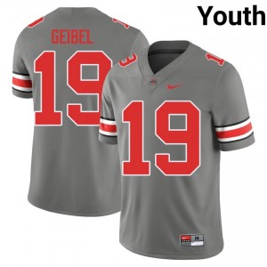 Brady Geibel #19 Grey Youth Stitched Jersey | Pro Cut OSU NCAA Football Gear 24384880