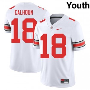 White #18 Cam Calhoun Youth Stitched Jersey | Ohio State Classic University Football Edition 47434892