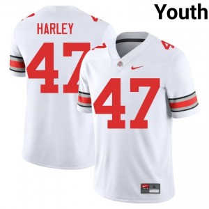 White #47 Chic Harley Youth Stitched Jersey | Ohio State Essential University Football Edition 72955901