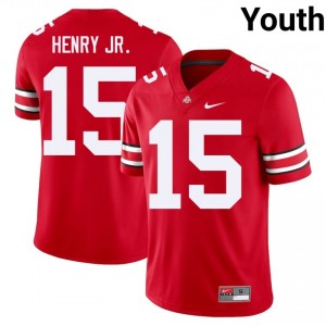 OSU Buckeyes Chris Henry Jr. #15 Scarlet Youth Player Jersey | Officially Licensed Stitch Football Uniform 29110851