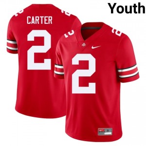 OSU Buckeyes Cris Carter #2 Scarlet Youth University Jersey | Moisture Wicking Stitched Football Uniform 48837771