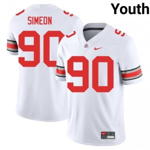 White #90 Damari Simeon Youth Stitched Jersey | Ohio State Licensed NCAA Football Edition 19952528