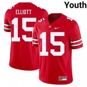 OSU Buckeyes Ezekiel Elliott #15 Scarlet Youth NCAA Jersey | Premium Stitched Football Uniform 70539140