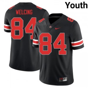 Buckeyes Hunter Welcing #84 Black Youth Player Jersey | Durable Stitch Football Uniform 82737646