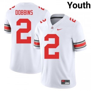 White #2 J.K. Dobbins Youth Stitched Jersey | Ohio State Elite NCAA Football Edition 83540695