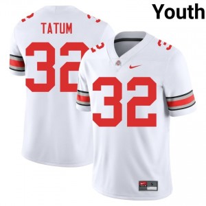White #32 Jack Tatum Youth Embroidery Jersey | Ohio State Genuine High School Football Edition 96616008