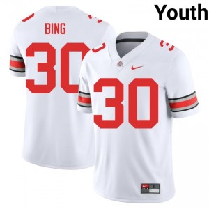 White #30 Khmari Bing Youth Stitched Jersey | Ohio State Elite Thread University Football Edition 47973343