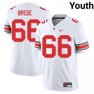 White #66 Landry Brede Youth Embroidery Jersey | Ohio State Authentic College Football Edition 42438555