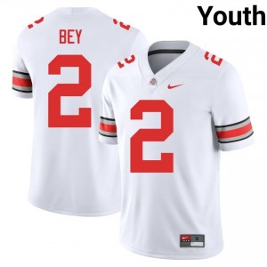White #2 Legend Bey Youth Stitch Jersey | Ohio State Essential Player Football Edition 29319748