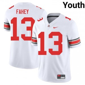 White #13 Luke Fahey Youth Stitched Jersey | Ohio State Gameday NCAA Football Edition 13528163