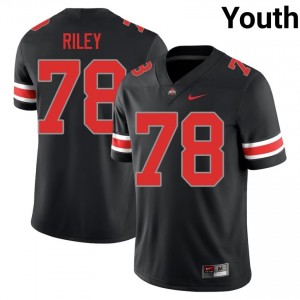 Buckeyes Max Riley #78 Black Youth College Jersey | Iconic Embroidery Football Uniform 18155588