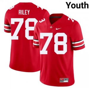 OSU Buckeyes Max Riley #78 Scarlet Youth Player Jersey | Classic Stitch Football Uniform 92772865