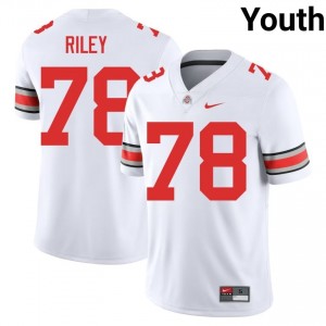White #78 Max Riley Youth Embroidery Jersey | Ohio State Moisture Wicking High School Football Edition 89917540