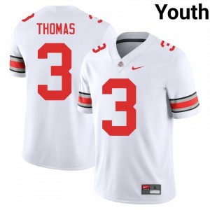 White #3 Michael Thomas Youth Stitched Jersey | Ohio State Officially Licensed University Football Edition 79316168