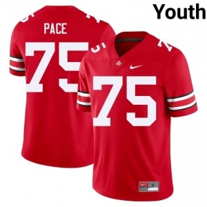 OSU Buckeyes Orlando Pace #75 Scarlet Youth College Jersey | Limited Embroidery Football Uniform 34792502