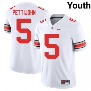 White #5 Riley Pettijohn Youth Stitched Jersey | Ohio State Pro-Grade University Football Edition 58861641