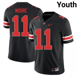Buckeyes Terry Moore #11 Black Youth College Jersey | Elite Thread Embroidery Football Uniform 75469321