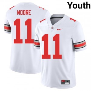 White #11 Terry Moore Youth Embroidery Jersey | Ohio State Authentic High School Football Edition 45572502