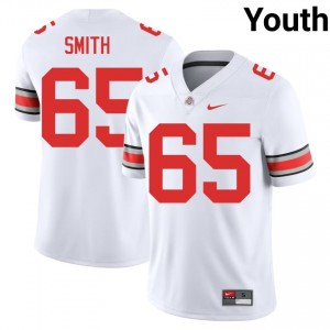White #65 Tucker Smith Youth Embroidery Jersey | Ohio State Elite Thread College Football Edition 13100220