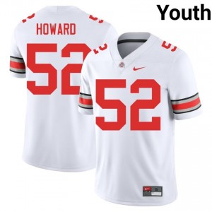 White #52 Ty Howard Youth Embroidery Jersey | Ohio State Elite Thread High School Football Edition 67386107