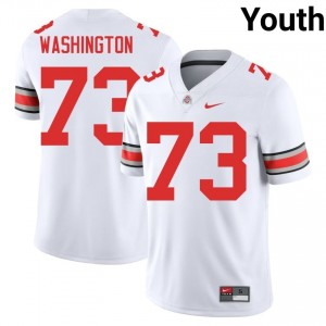 White #73 Vasean Washington Youth Embroidery Jersey | Ohio State Officially Licensed High School Football Edition 49508691