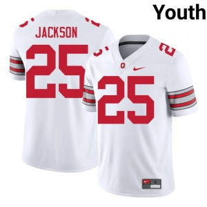 Bo Jackson #25 White Youth Embroidery Jersey | Fresh OSU Buckeyes 2026 Player Football Gear 34627256